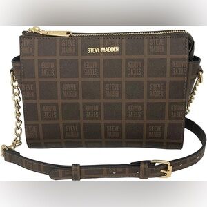 Steve Madden Brown Logo Belt Bag